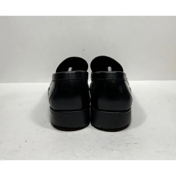Salvatore Ferragamo Black Leather Gancini Loafers Men’s Size 13 D Shoes