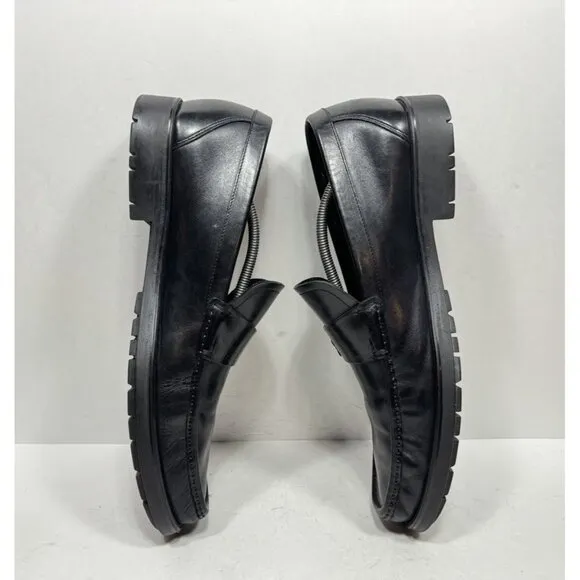 Salvatore Ferragamo Black Leather Gancini Loafers Men’s Size 13 D Shoes