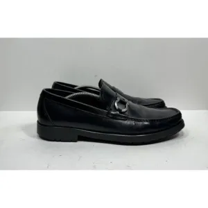Salvatore Ferragamo Black Leather Gancini Loafers Men’s Size 13 D Shoes