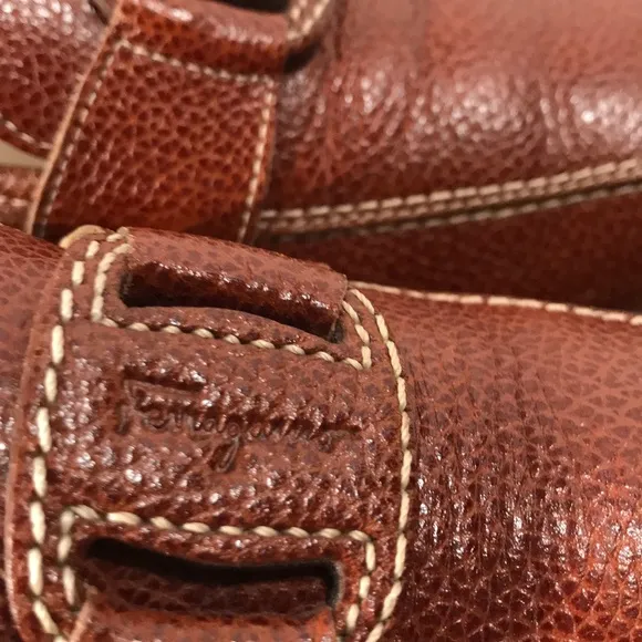 Salvatore Ferragamo Cognac Loafers Size 7.5