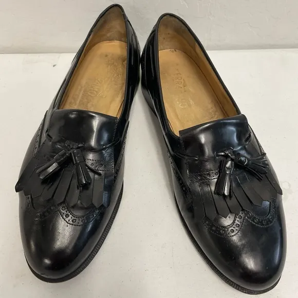 Salvatore Ferragamo Made in Italy Vintage Lucas Kiltie Tassel Loafer 10 1/2 2E