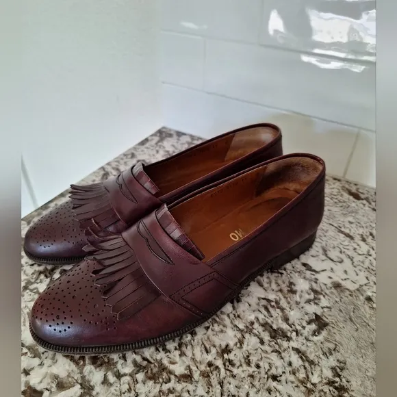 Salvatore Ferragamo mens shoes leather loafers 11 D