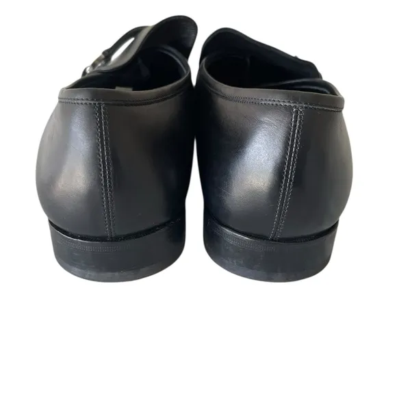 SALVATORE FERRAGAMO PLINIO Nero Calf Leather Shoes Size 12 D