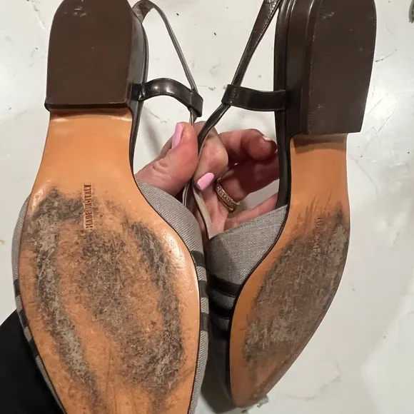 Salvatore Ferragamo Fimona Slingback Sandals Shoes Size 7.5 B
