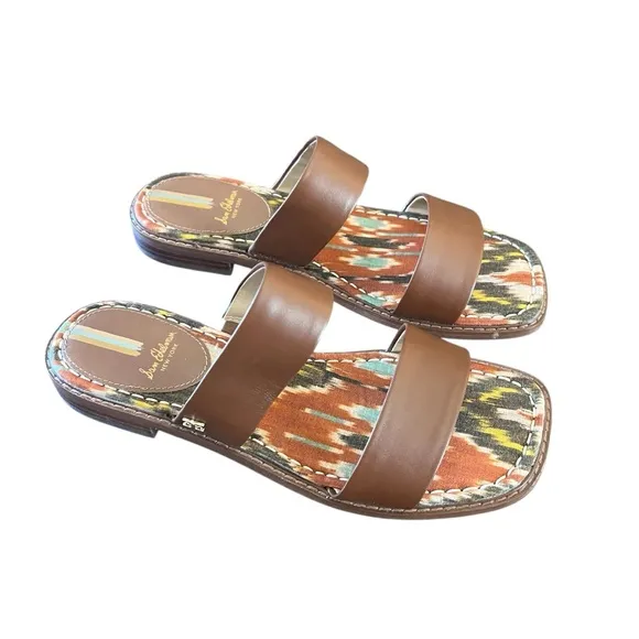 Sam Edelman Haydee Leather Slide Sandals Padded Insole NEW Size 8