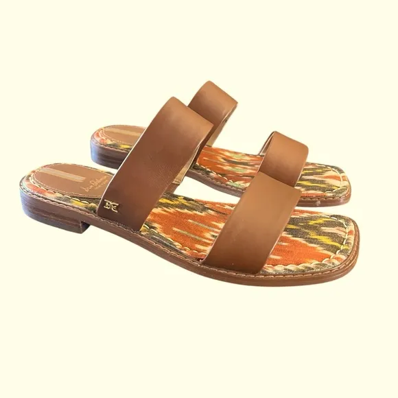 Sam Edelman Haydee Leather Slide Sandals Padded Insole NEW Size 8