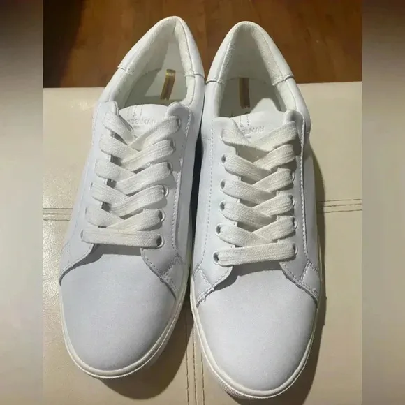 Sam Edelman Sz 9M Leather Ethyl Sneakers Lace Up Women's White Low Top Shoes