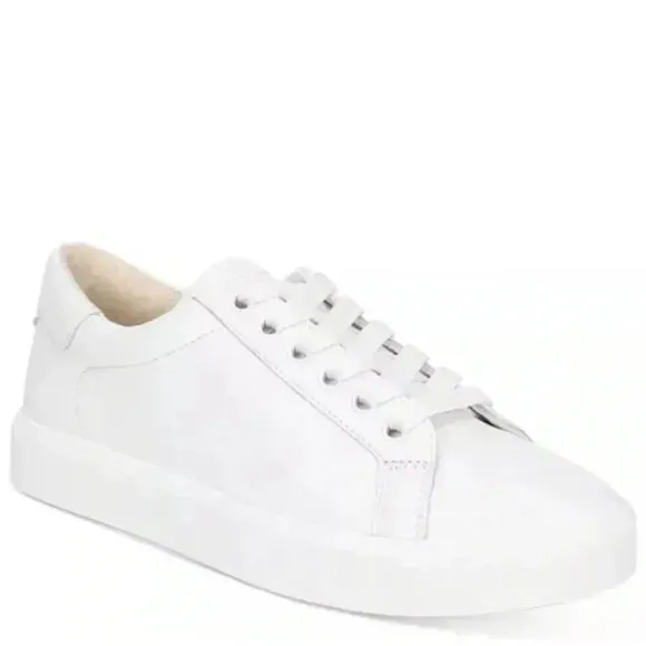 Sam Edelman Sz 9M Leather Ethyl Sneakers Lace Up Women's White Low Top Shoes
