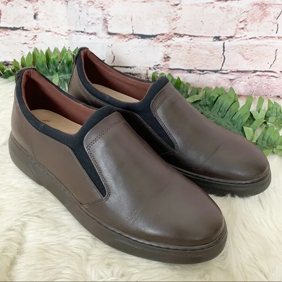 Samuel Hubbard Brown Leather Slip On Shoes Mens Size 10.5