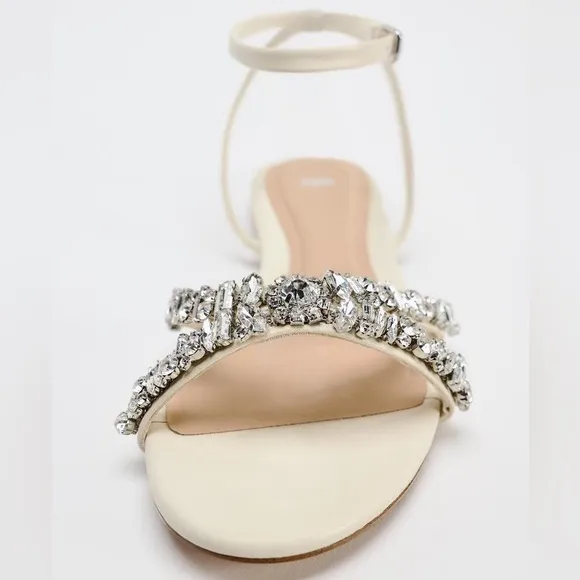 Sandals with Rhinestone Detailing