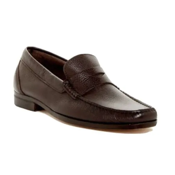 Sandrino By Sandro Moscoloni Placido Leather Penny Loafers 10.5D Shoes Brown