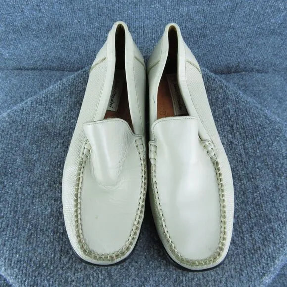 Sandro Moscoloni Capri Ice Men Loafer Shoes Sz 11.5 Medium Beige Leather Slip On