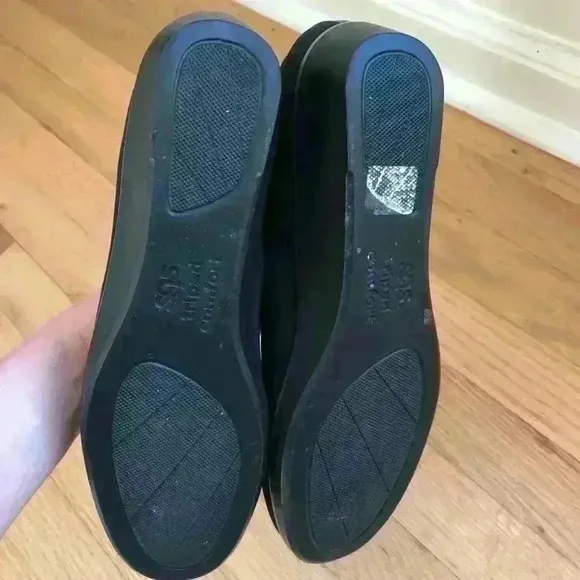 SAS Bliss Slip On Wedge Black Shoes Size 9.5