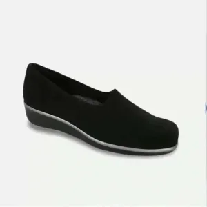 SAS Bliss Slip On Wedge Black Shoes Size 9.5