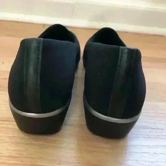 SAS Bliss Slip On Wedge Black Shoes Size 9.5
