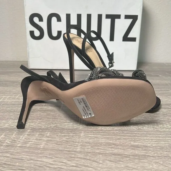 Schutz PEAKY NUBUCK &amp; VINYL SANDAL Shoes