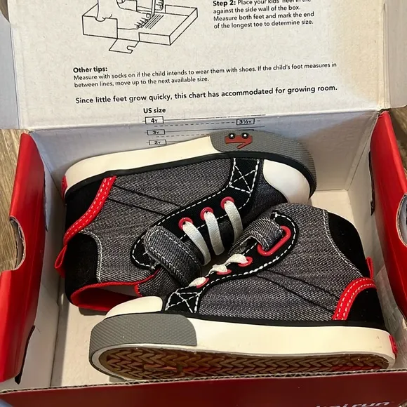 See Kai run Dane grey/denim black high top shoes