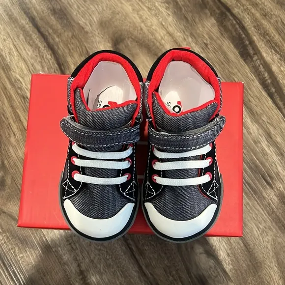 See Kai run Dane grey/denim black high top shoes