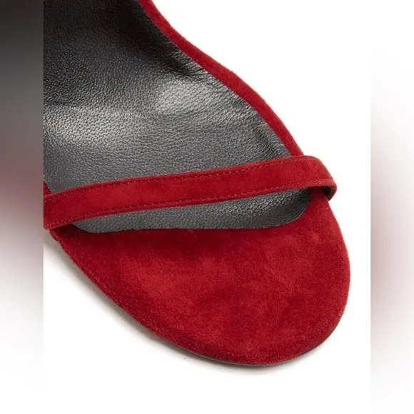 Self-Portrait x Robert Clergerie Leyla Suede Sandals in Red