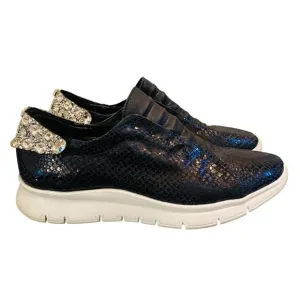 SESTO MEUCCI Cupid (Denim Dylan/Black Nappa) Women's Shoes Rhinestone