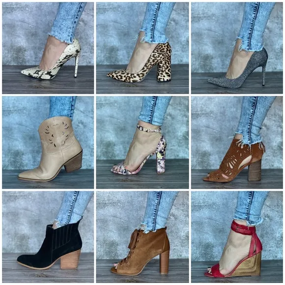 Shoes heels booties pumps sandals flats loafers