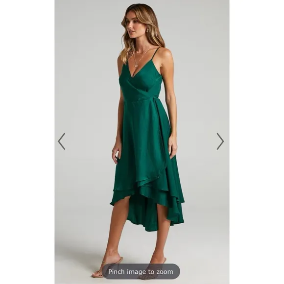 Showpo. Between Fantasy Midi High Low Wrap Dress