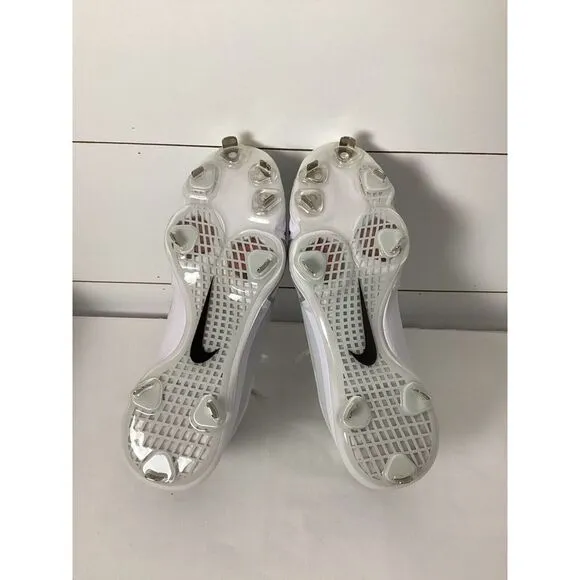 Size 14 - Nike Force Zoom Trout 9 White Black Men's Athletic Shoes Sports Cleats