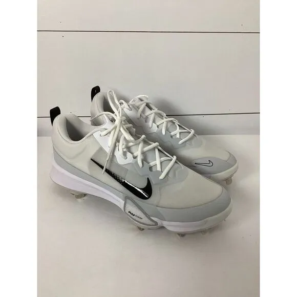 Size 14 - Nike Force Zoom Trout 9 White Black Men's Athletic Shoes Sports Cleats