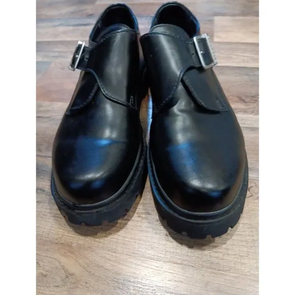 Skechers 90's  Chunky Black Leather‎ Slip On Buck lShoes Chukkas Men’s Size 9.5