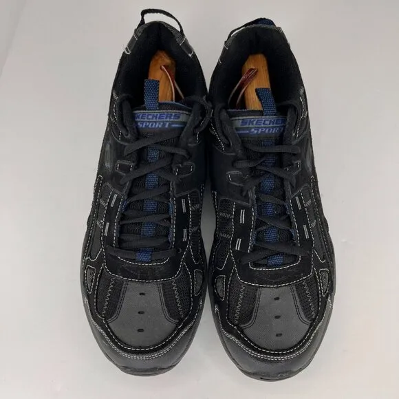 Skechers Mens 51080 Black Sports Memory Foam Lace Up Size 12 Running Shoes