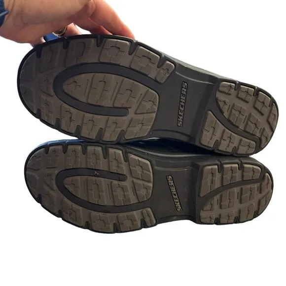 Skechers Rilar Lace Up Plain Toe Casual Shoes Size 12 Black Relaxed Fit