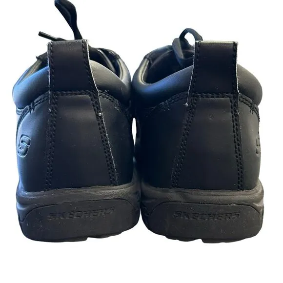 Skechers Rilar Lace Up Plain Toe Casual Shoes Size 12 Black Relaxed Fit