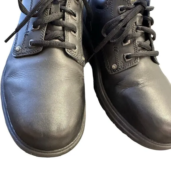Skechers Rilar Lace Up Plain Toe Casual Shoes Size 12 Black Relaxed Fit