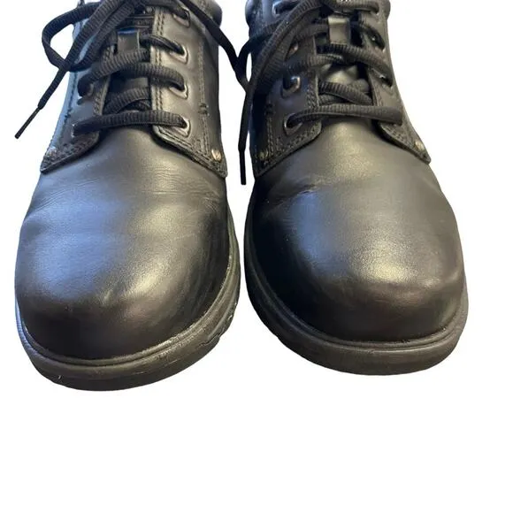 Skechers Rilar Lace Up Plain Toe Casual Shoes Size 12 Black Relaxed Fit