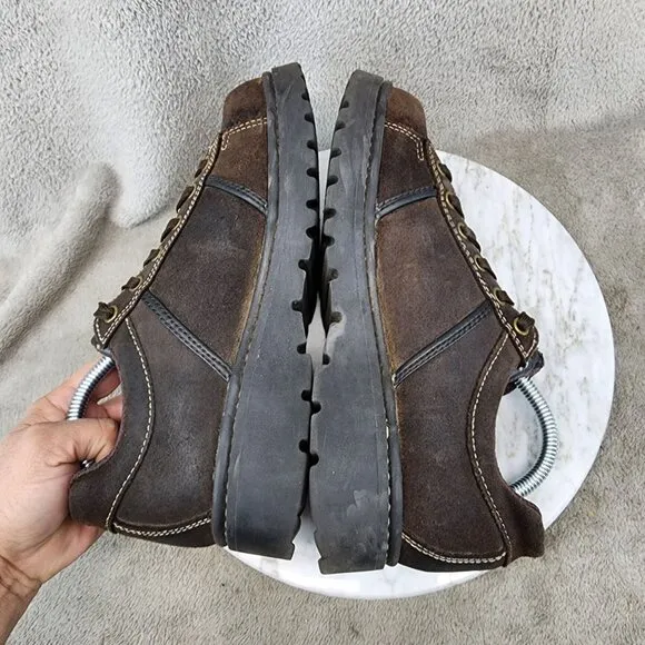 Skechers Shoes Womens Size 9 Brown Leather Vintage Chunky Lace Up Boots *Read*