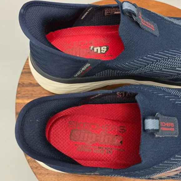 Skechers Slip Ins Max Cushioning Shoes Men's 12 Extra Wide Navy Blue Sneakers
