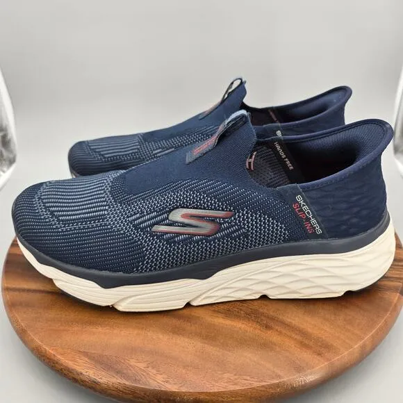 Skechers Slip Ins Max Cushioning Shoes Men's 12 Extra Wide Navy Blue Sneakers