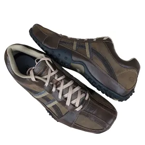 Skechers Sneakers 61751 Mens Brown Leather Lace Up Low Top Trainers Shoes 14