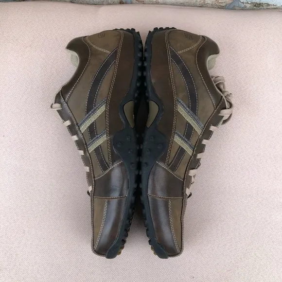 Skechers Sneakers 61751 Mens Brown Leather Lace Up Low Top Trainers Shoes 14