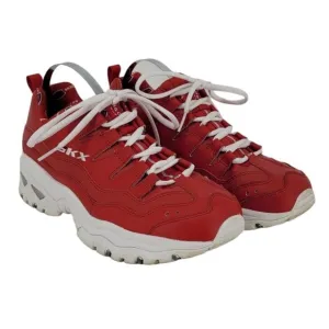Skechers sports SKX womens 8.5 Retro Vision Red leather lace up training shoes