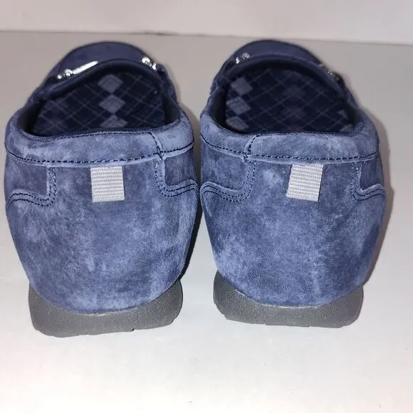 Skechers  Suede Slip-On Shoes Navy  loafers size 7.5