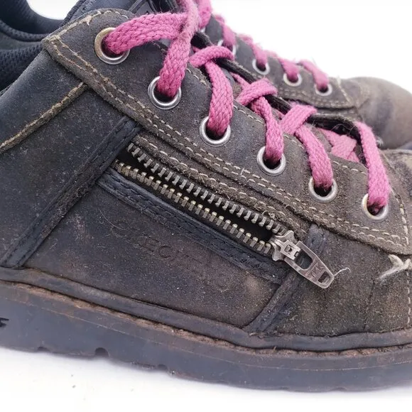 Skechers Vintage Y2K 90s Shoes Women's 7 Brown Leather Chunky Platform Oxford