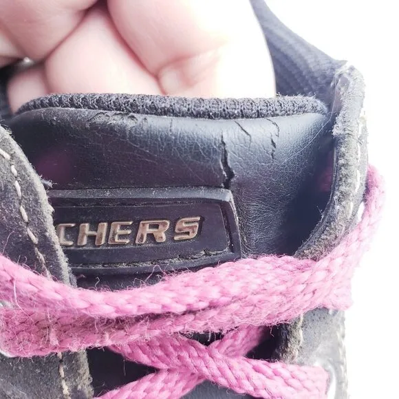 Skechers Vintage Y2K 90s Shoes Women's 7 Brown Leather Chunky Platform Oxford