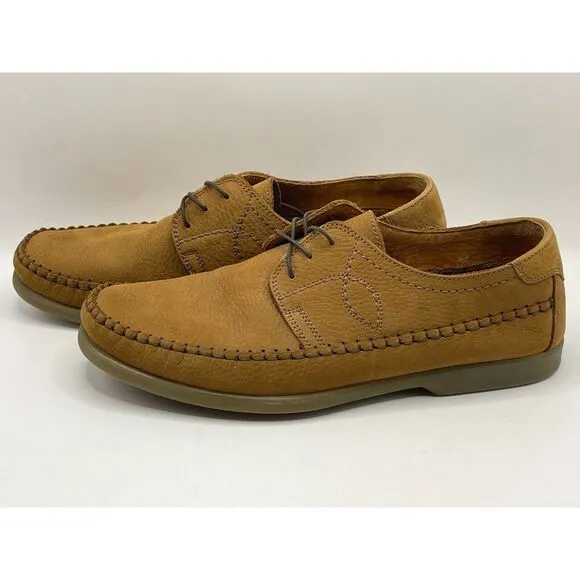 Soldini Mens Lace Up Leather Shoes Brown Size 10‎ Moccasins