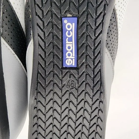 Sparco SL-17 Men's Sports Trainers Driving Shoes White/Gray/Black Eur 46 US 11.5