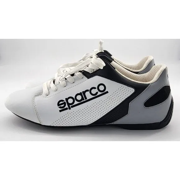 Sparco SL-17 Men's Sports Trainers Driving Shoes White/Gray/Black Eur 46 US 11.5