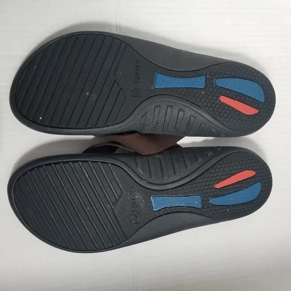 SPENCO MEN'S BROWN FLIP FLOP SANDALS SIZE 10