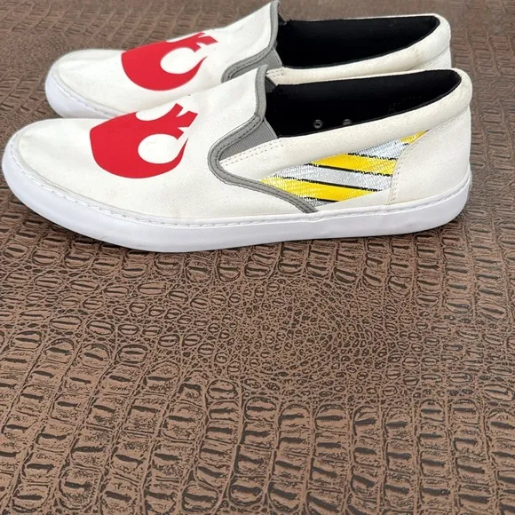 Sperry Star Wars Rebel Alliance Slip-On Sneakers White Red Yellow Size 11.5