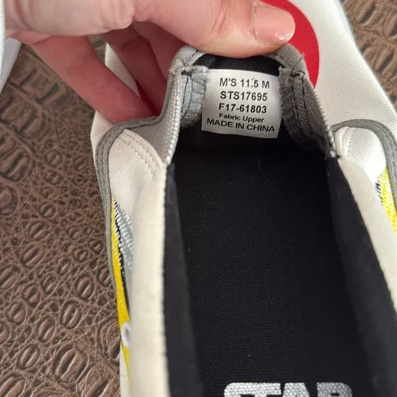 Sperry Star Wars Rebel Alliance Slip-On Sneakers White Red Yellow Size 11.5