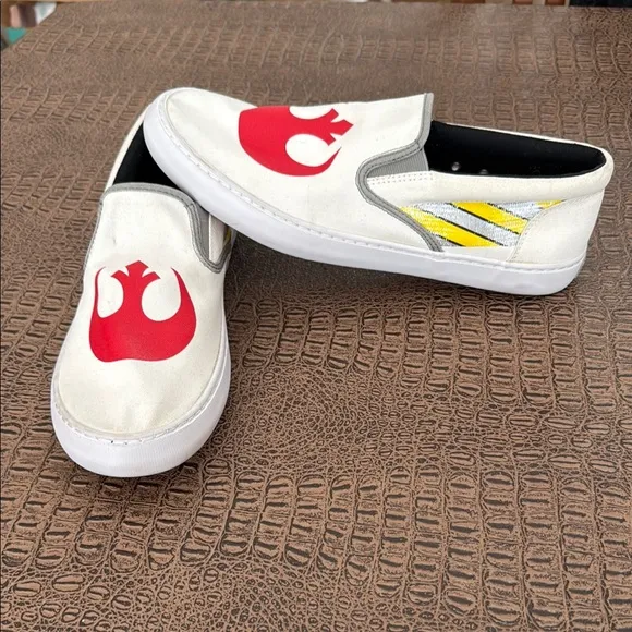 Sperry Star Wars Rebel Alliance Slip-On Sneakers White Red Yellow Size 11.5